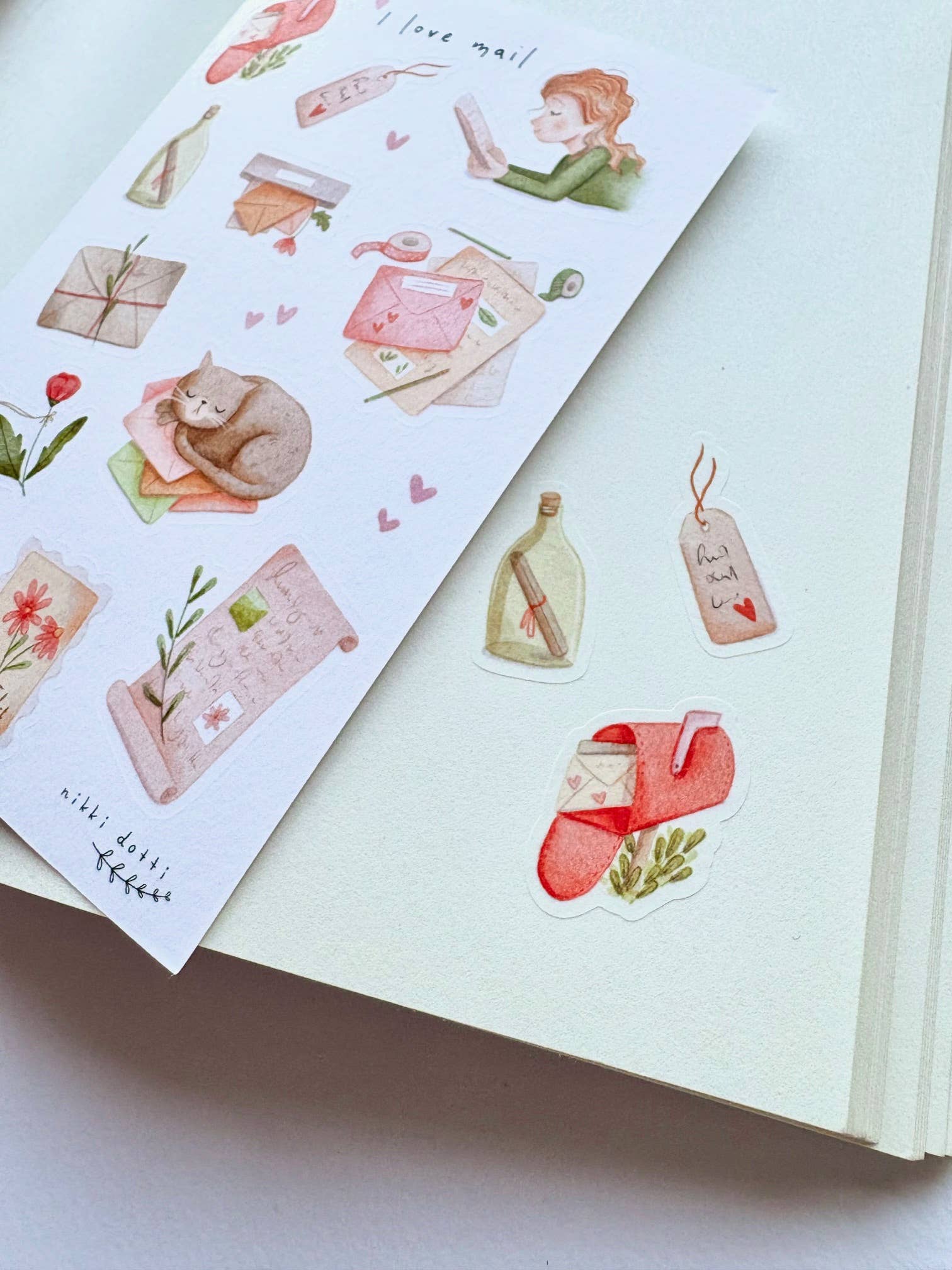Sticker sheet - I love mail-DutchMills