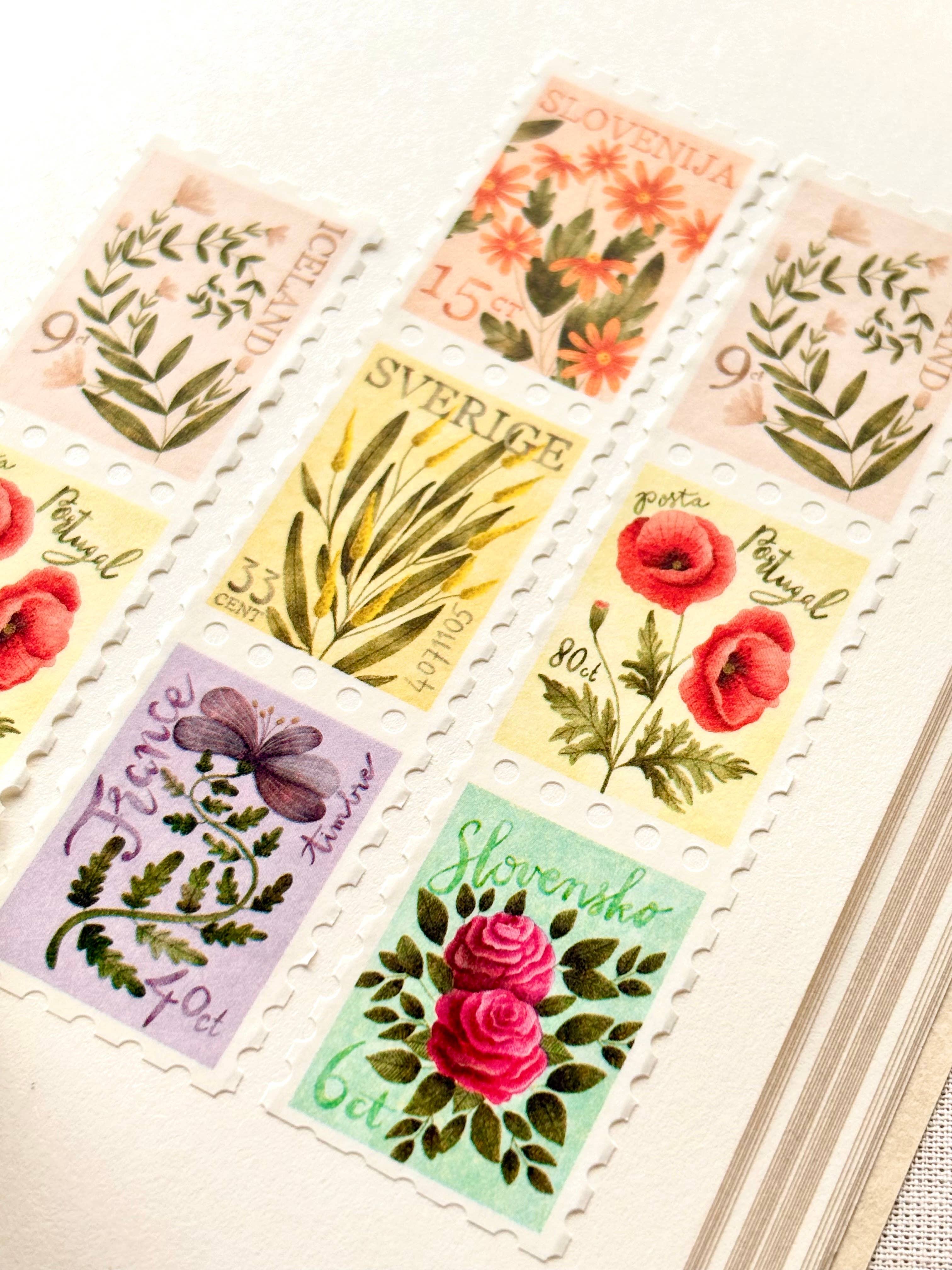 Washi tape - Flower stamps-DutchMills