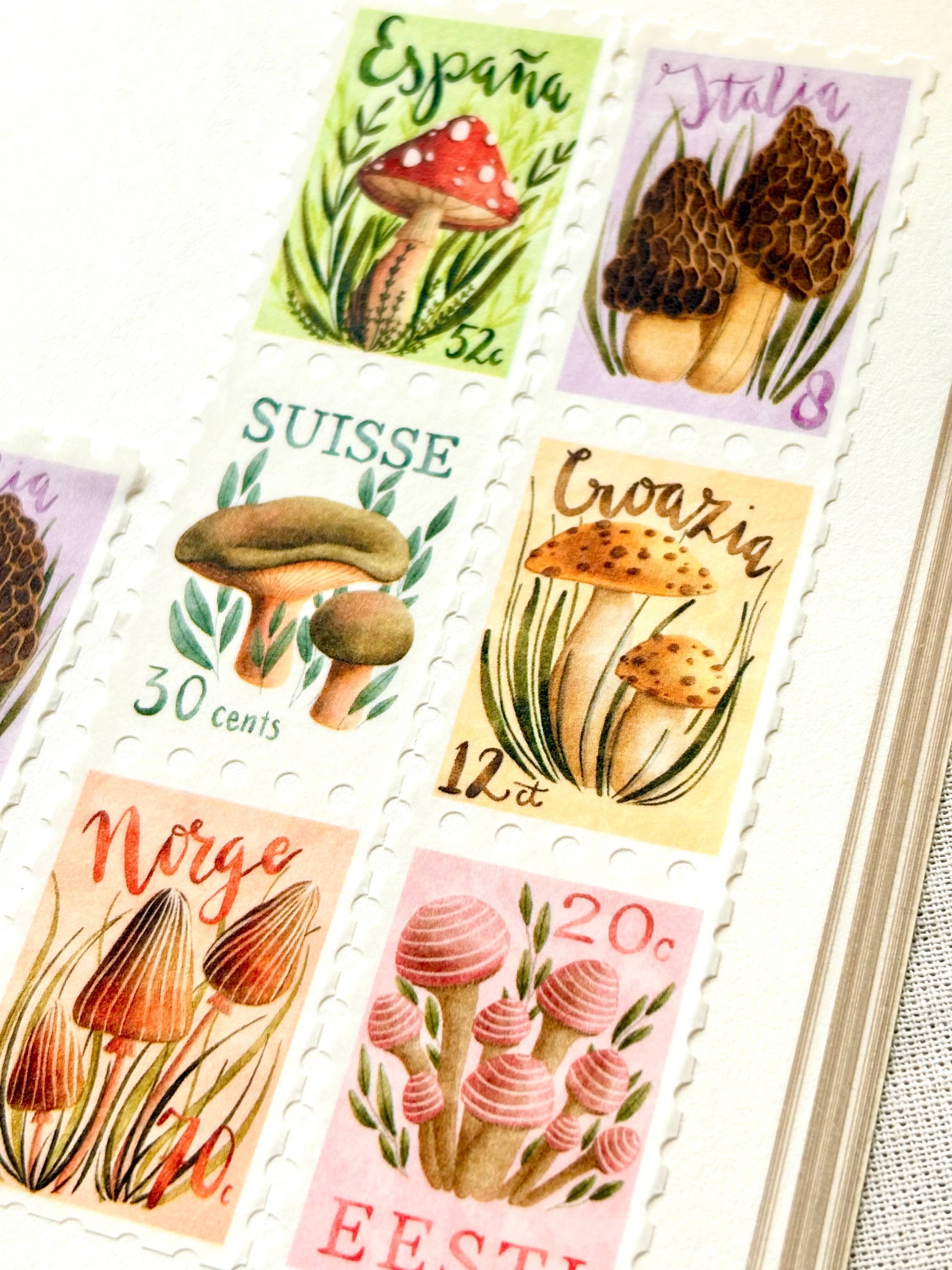 Washi tape - Mushroom stamps-DutchMills