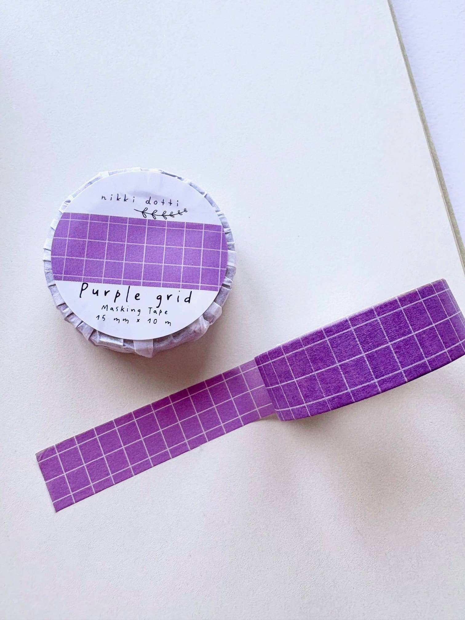 Washi tape - Purple grid-DutchMills