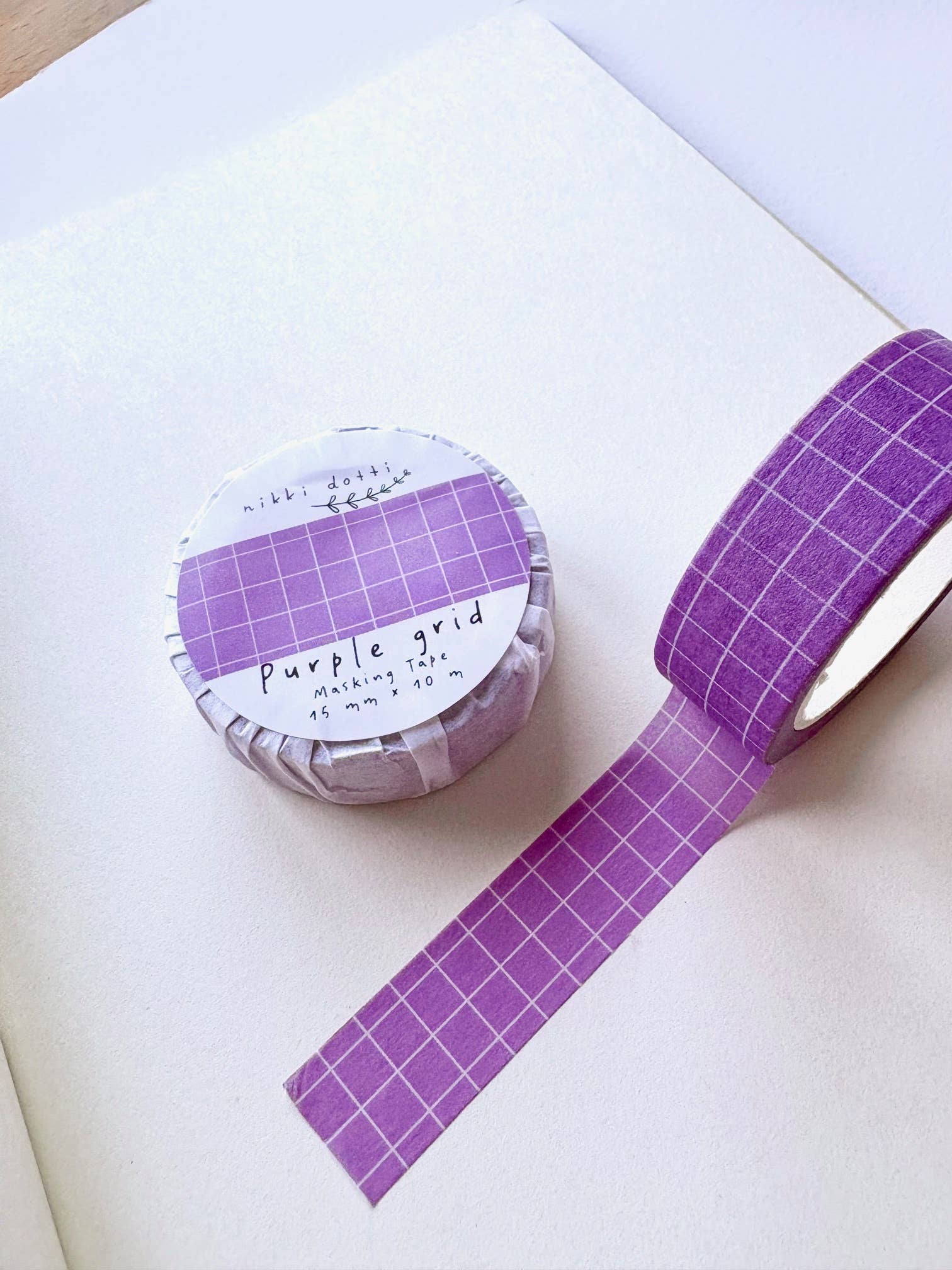 Washi tape - Purple grid-DutchMills