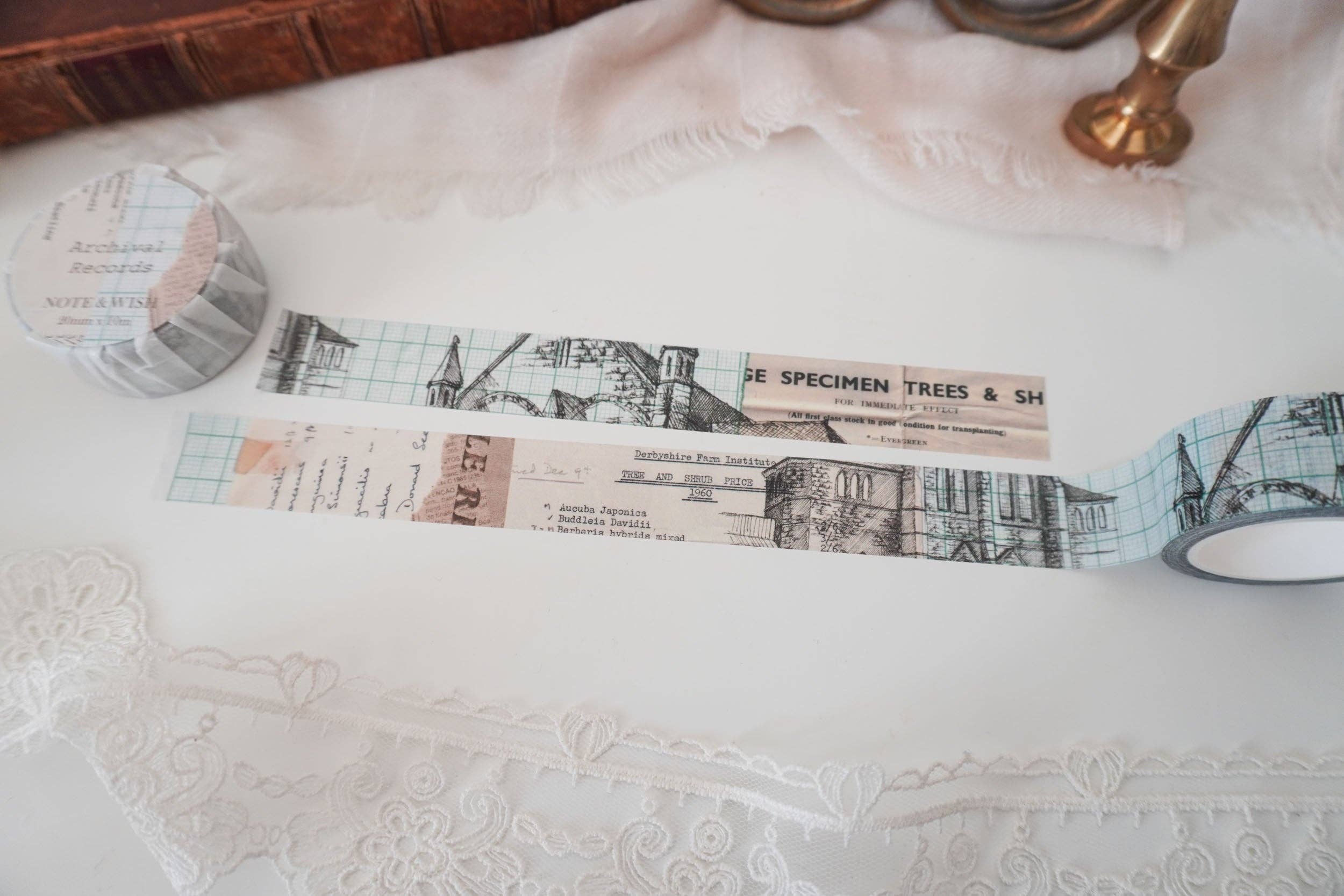 Archival Records Washi Tape, Note & Wish Washi-DutchMills