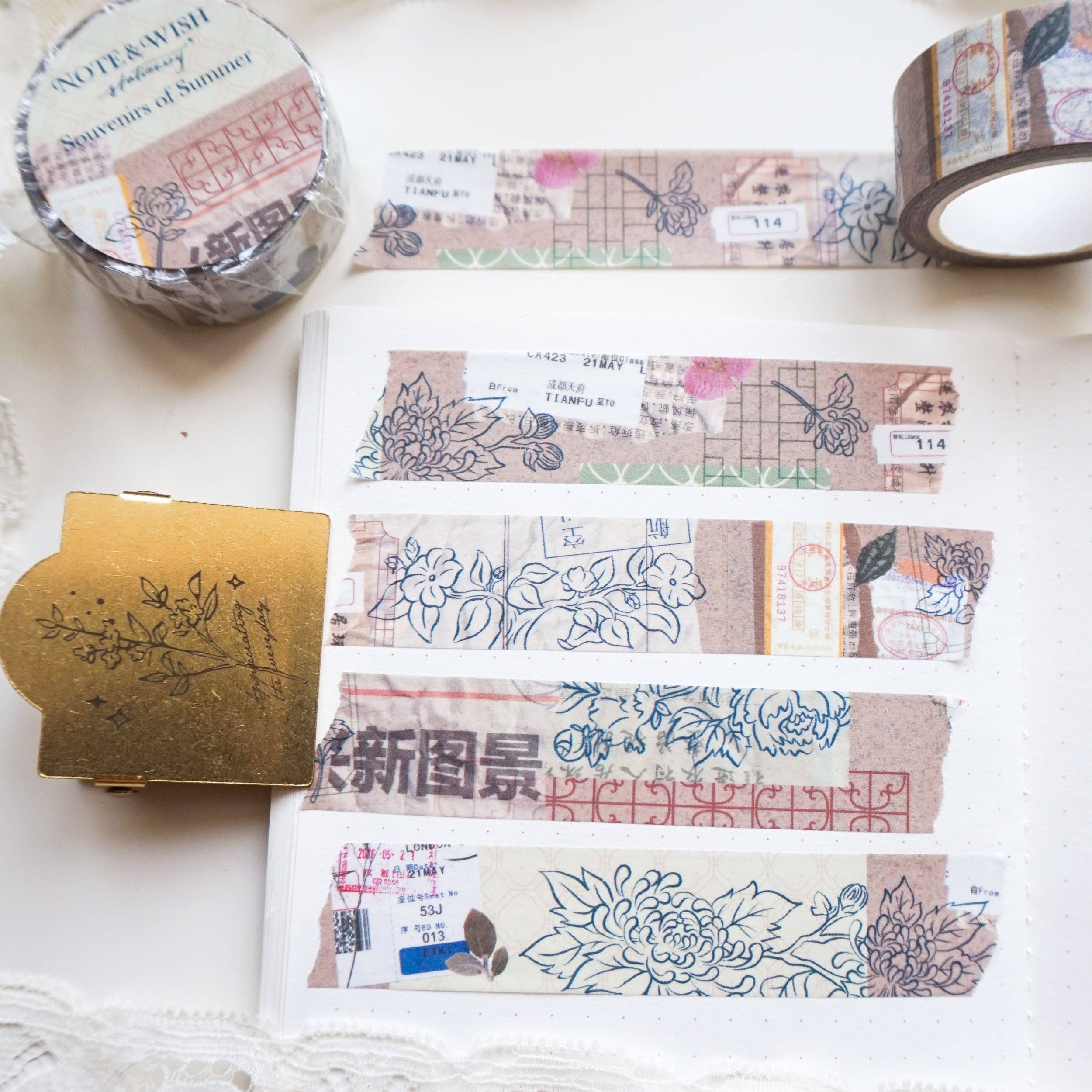 Collage style washi tape - Souvenirs of Summer Washi Tape-DutchMills