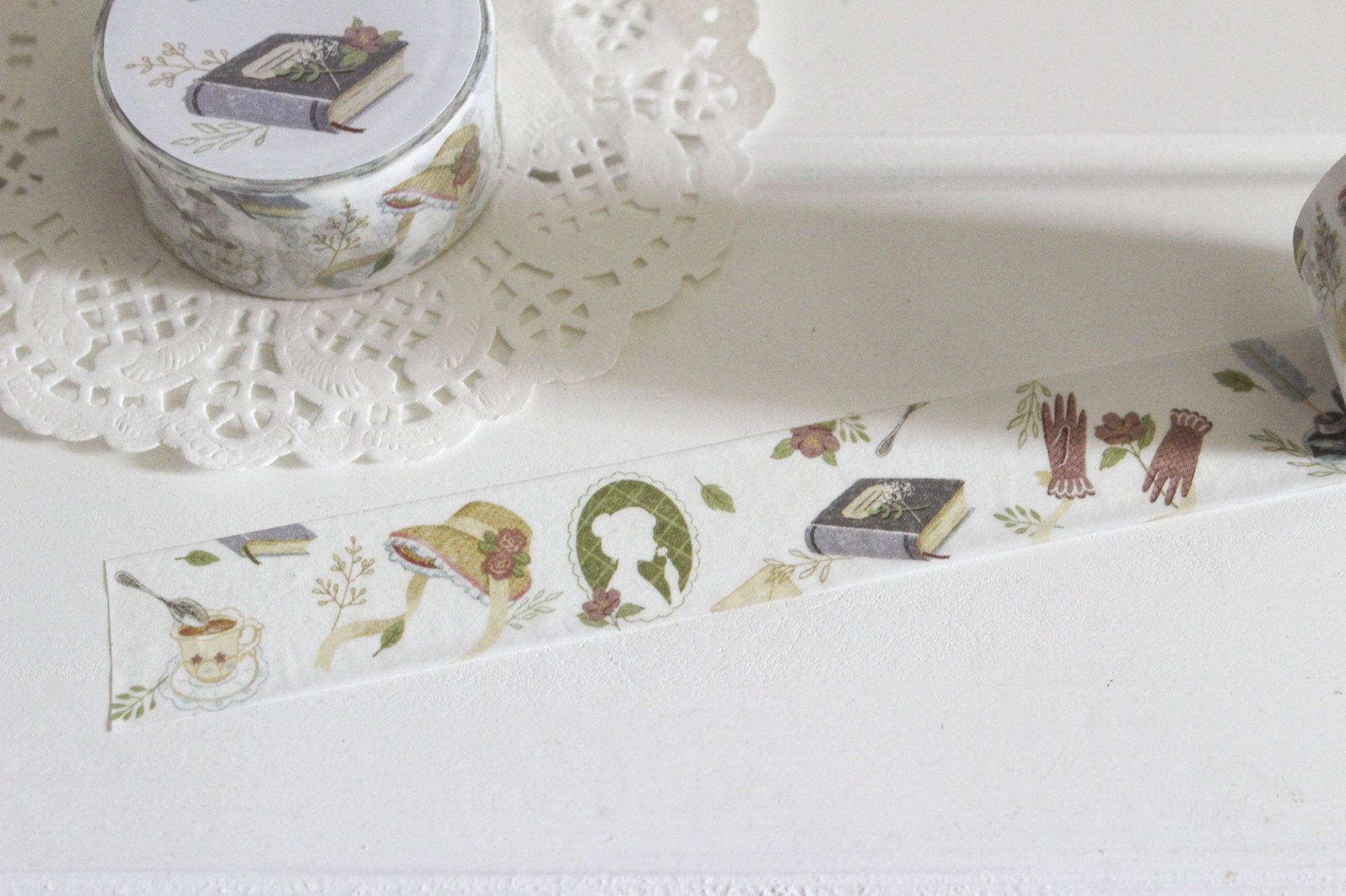 English Rose Washi, Note & Wish Washi Tape-DutchMills