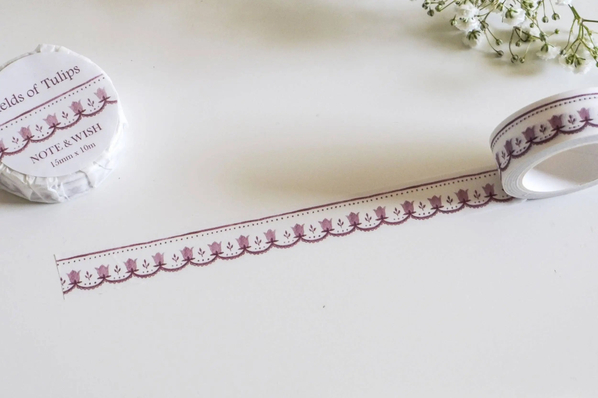 Note & Wish - Field of Tuilips Washi Tape - Pink-Maskingtape-DutchMills