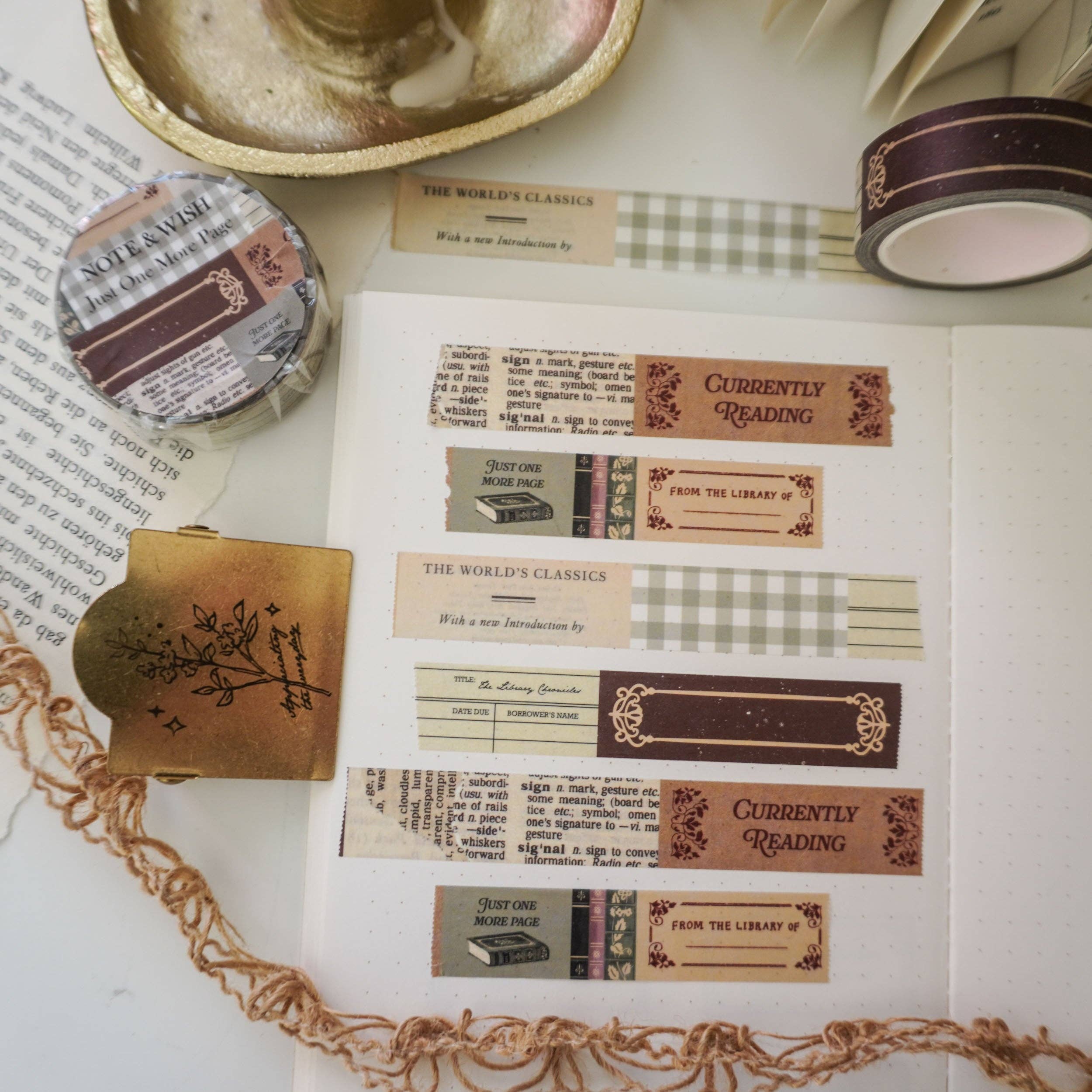 Just One More Page Washi Tape, Book Washi Tape-DutchMills