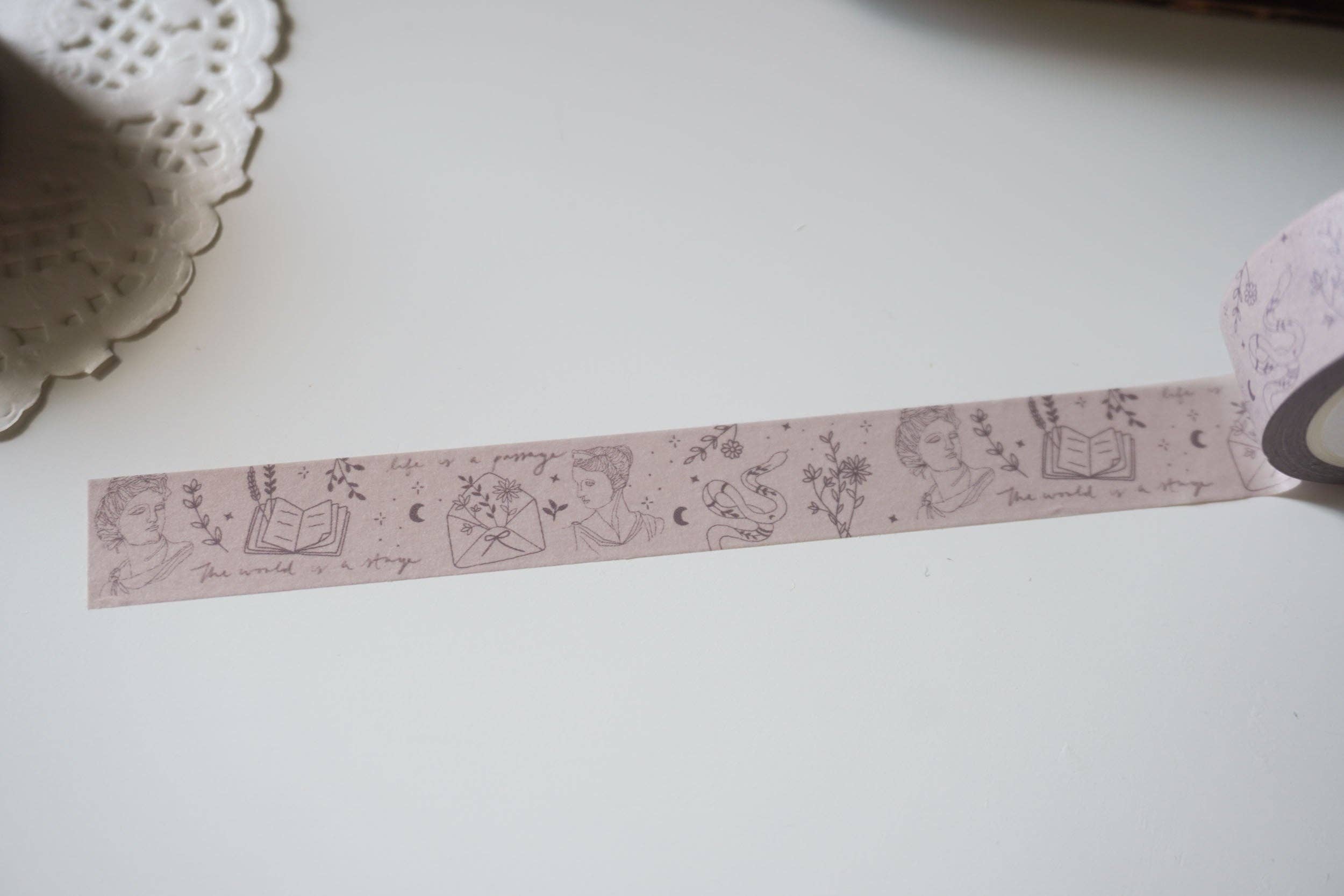 Library Studies Washi Tape, Dark Academia Washi Tape, Note & Wish-DutchMills