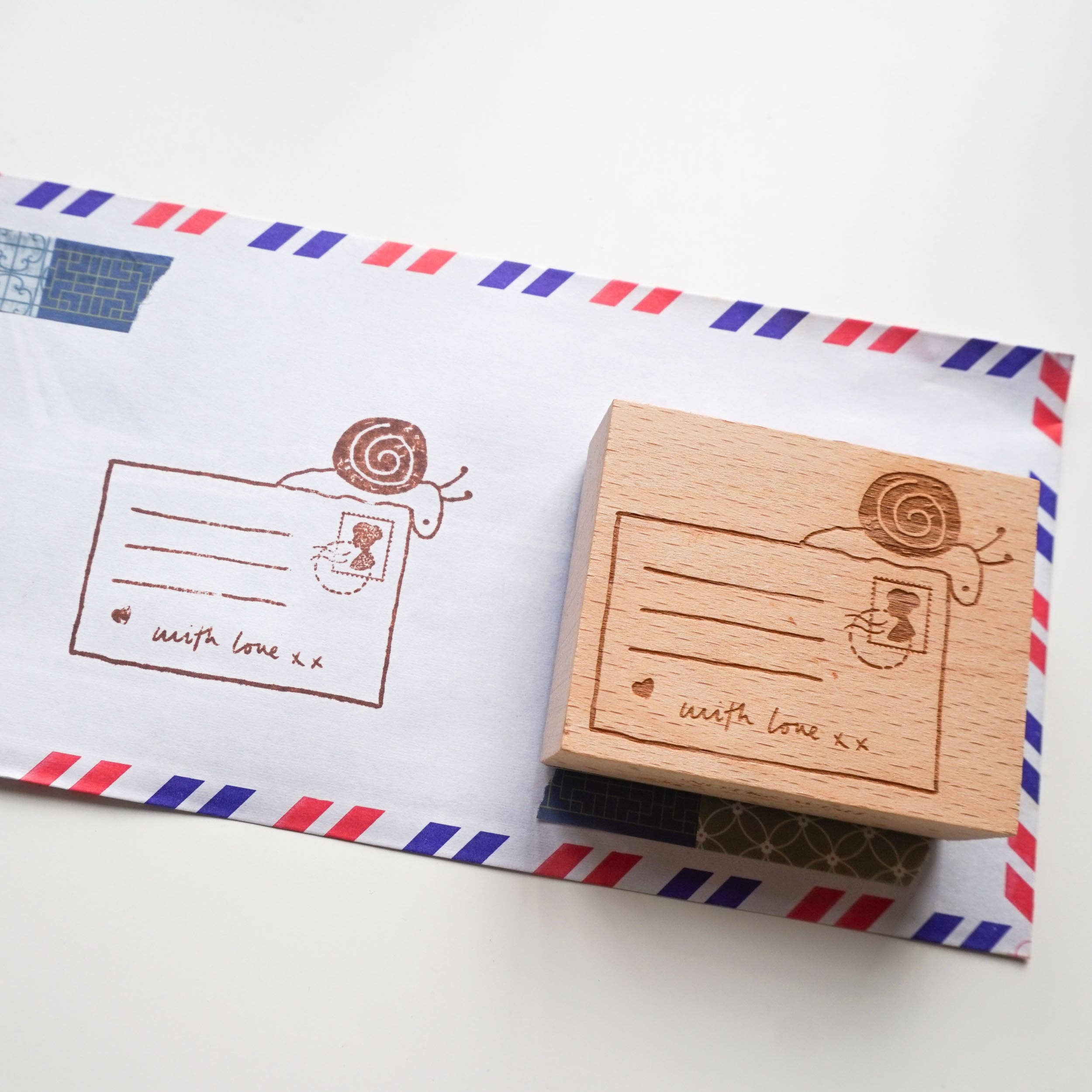 Snail Mail Postcard Rubber Stamp-DutchMills