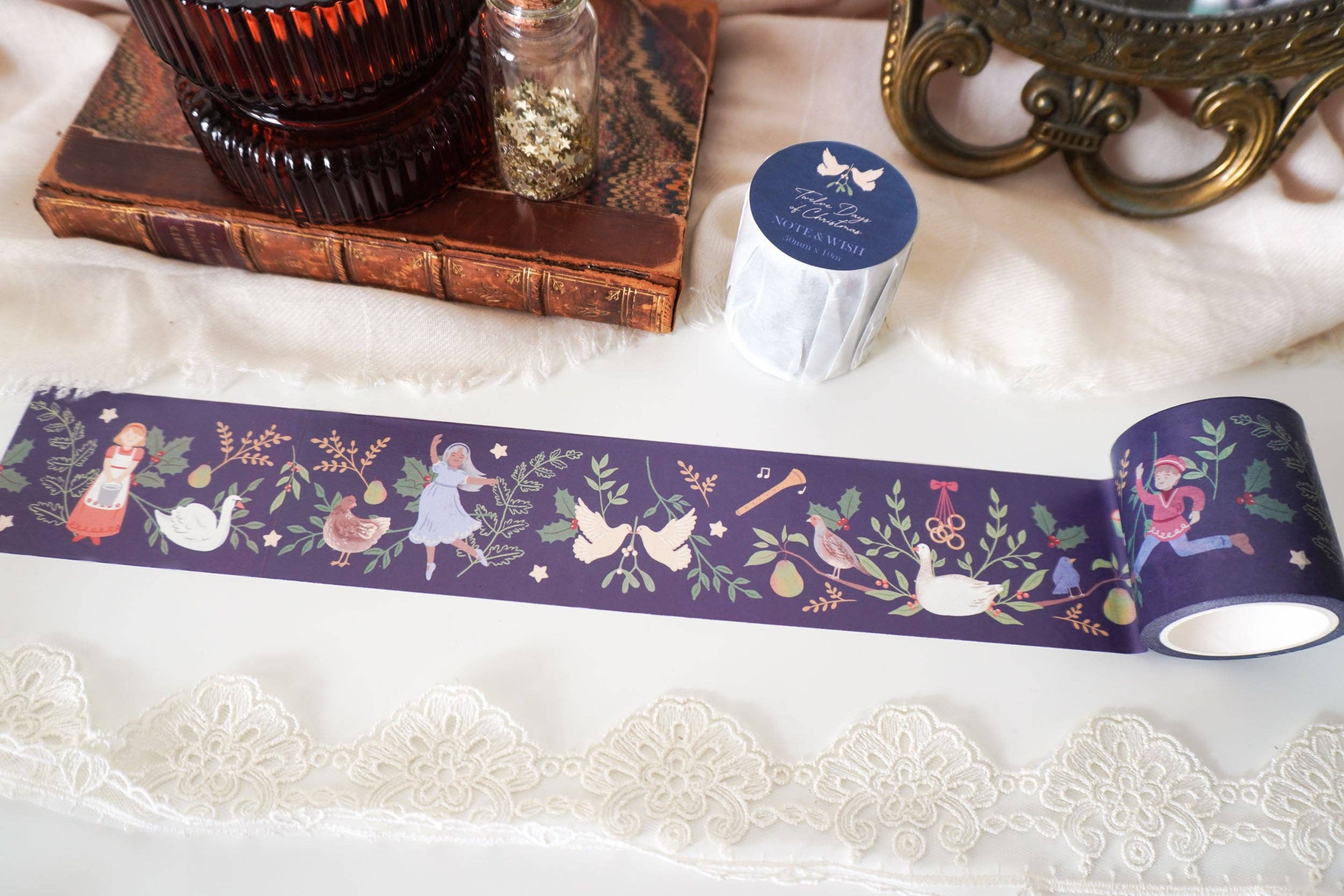 Twelve Days of Christmas Washi Tape, Note & Wish Washi-DutchMills