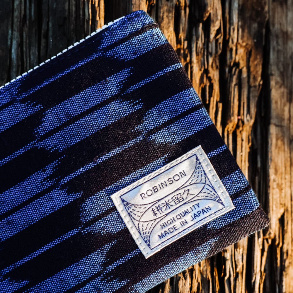 Okamoto Shoten - Pouch M Arrow Navy/Blue-Etui-DutchMills