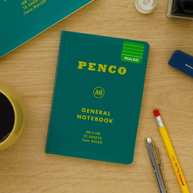 Penco - Soft PP Notebook A6 Ruled - Green-Notitieboek-DutchMills