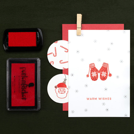 Perlenfischer - Stempelkussen Rood-Stempelkussen-DutchMills