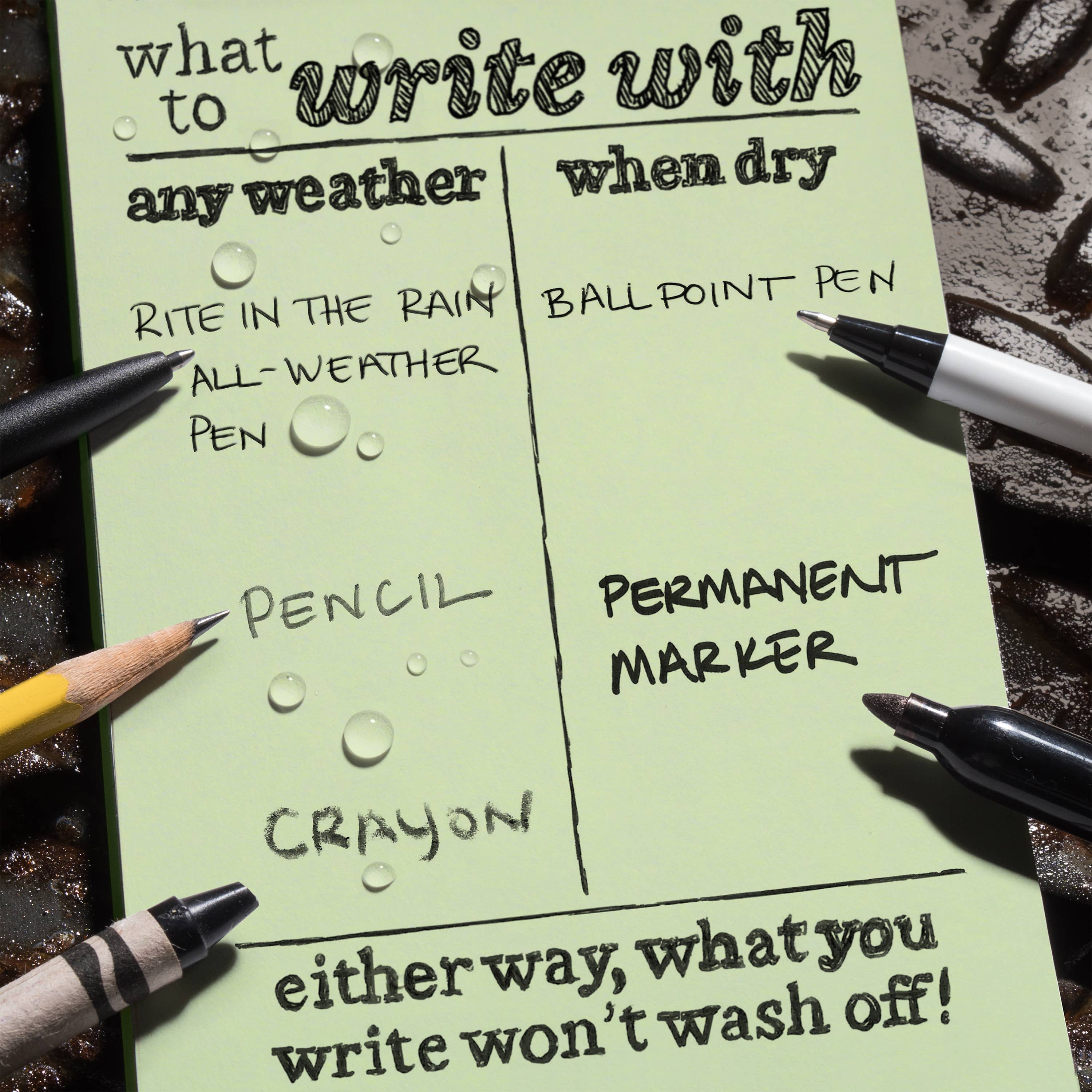 Rite in the Rain 4.625" x 7" Side Spiral Notebook, Green-DutchMills