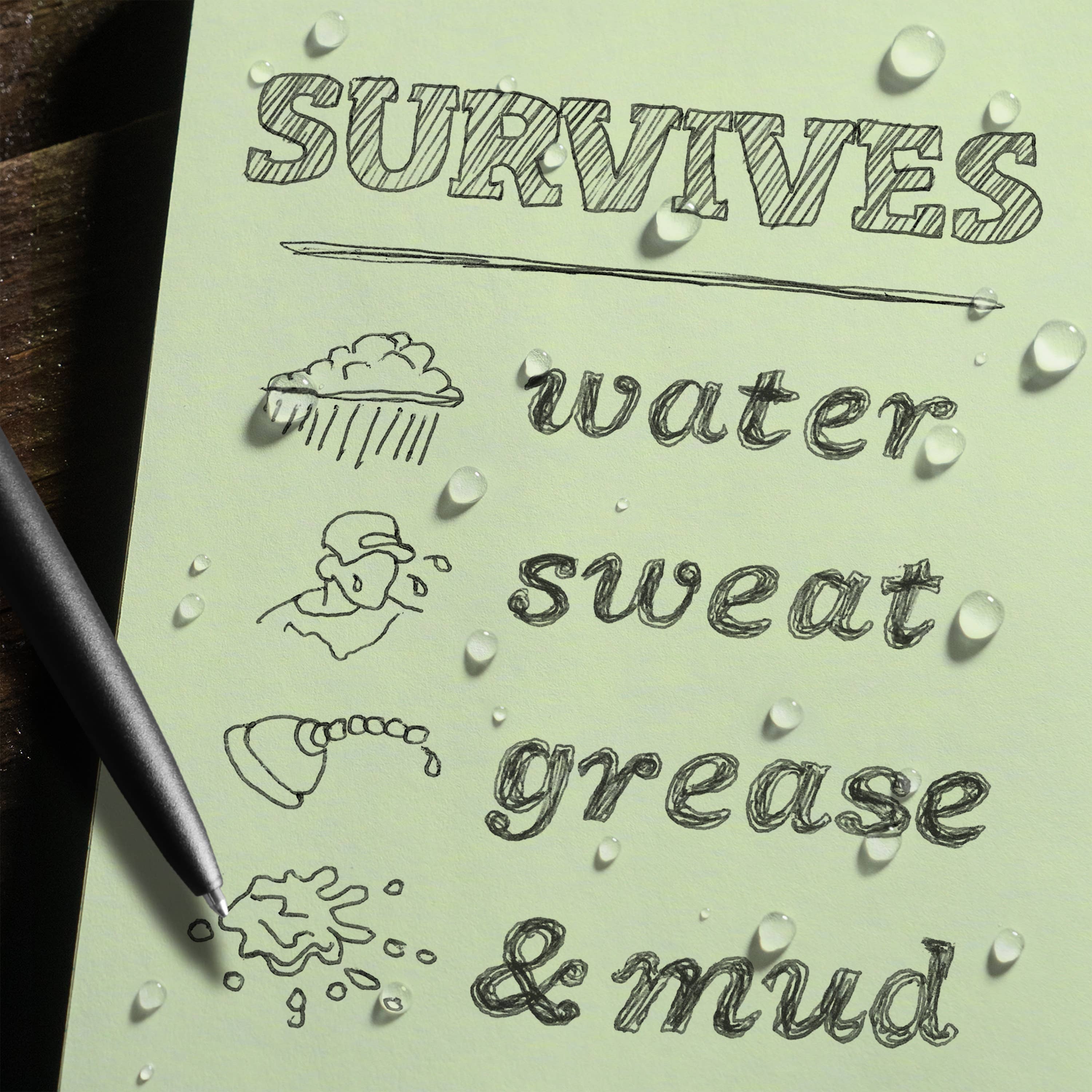 Rite in the Rain 6.75" x 8.75" Green Hard Cover Book-DutchMills