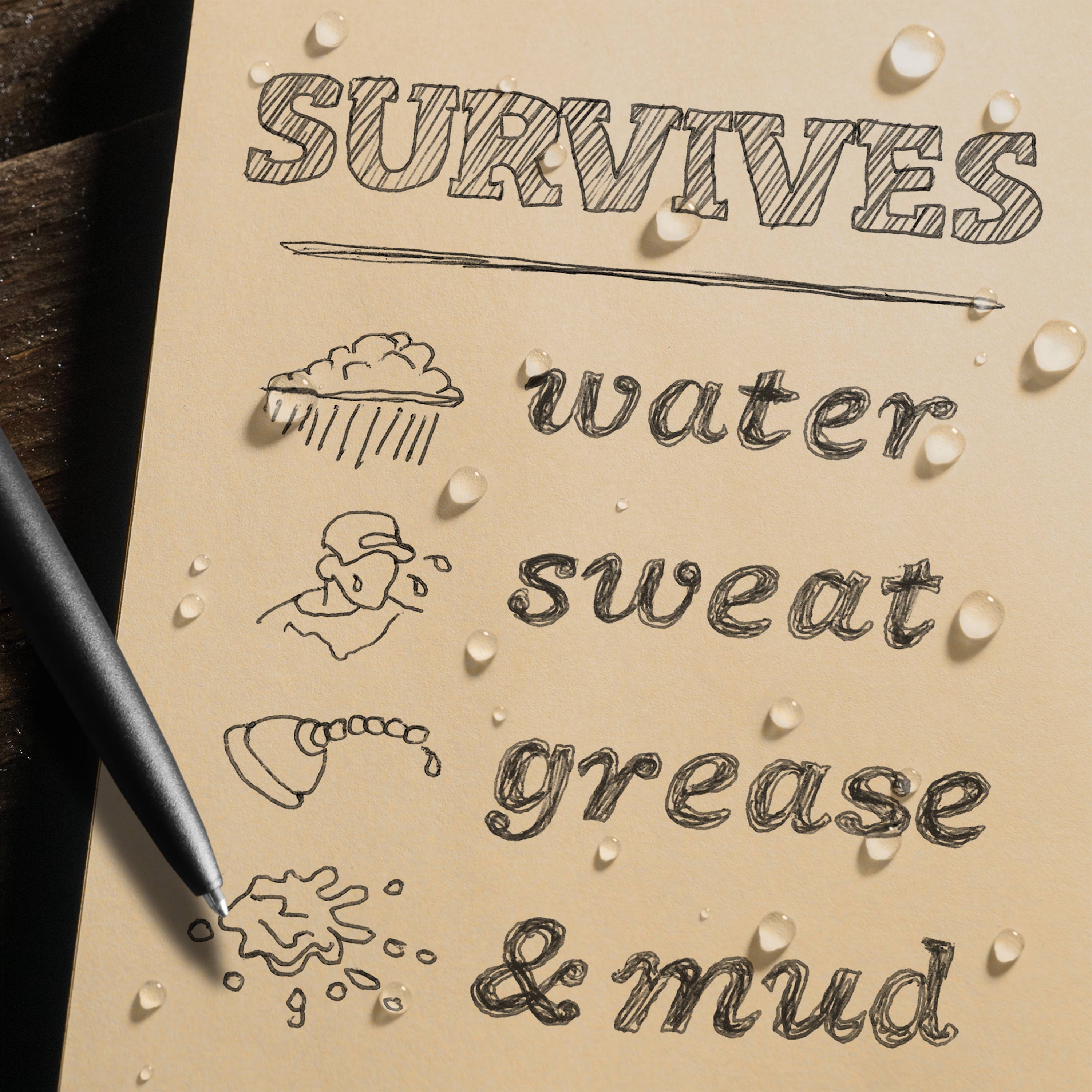 Rite in the Rain 6.75" x 8.75" Tan Hard Cover Book-DutchMills