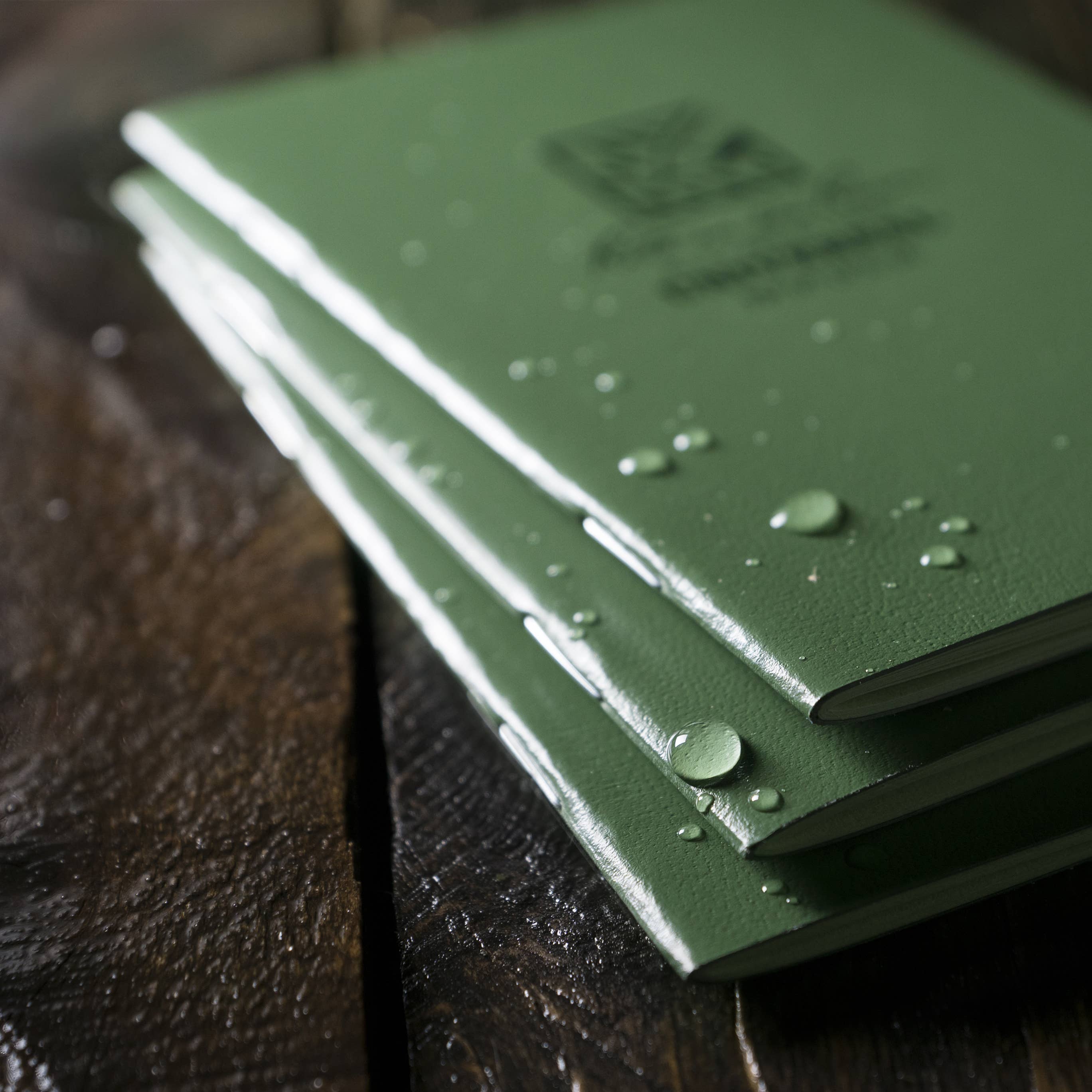Rite in the Rain Notebook, 3.25" x 4.625" Green Cover 3 PK-DutchMills