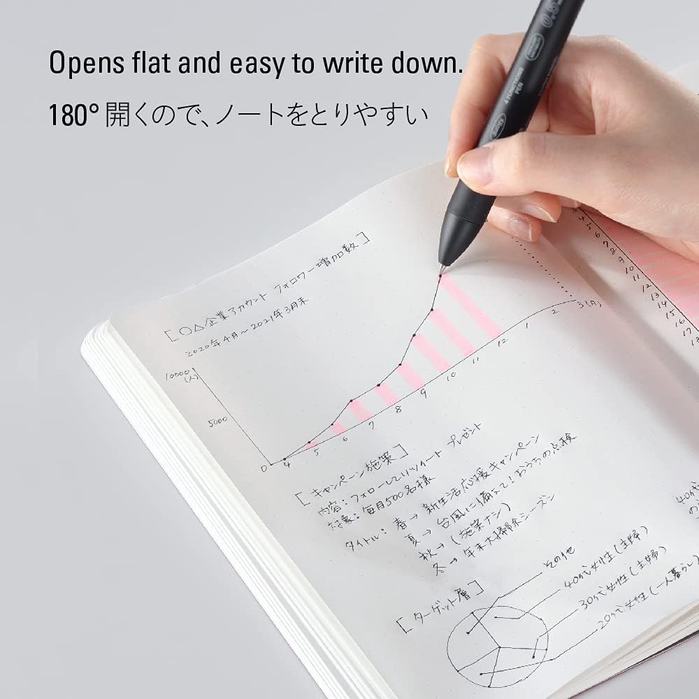 Stalogy - 1/2 Year Notebook - A5 Red - Dot Grid-Notitieboek-DutchMills