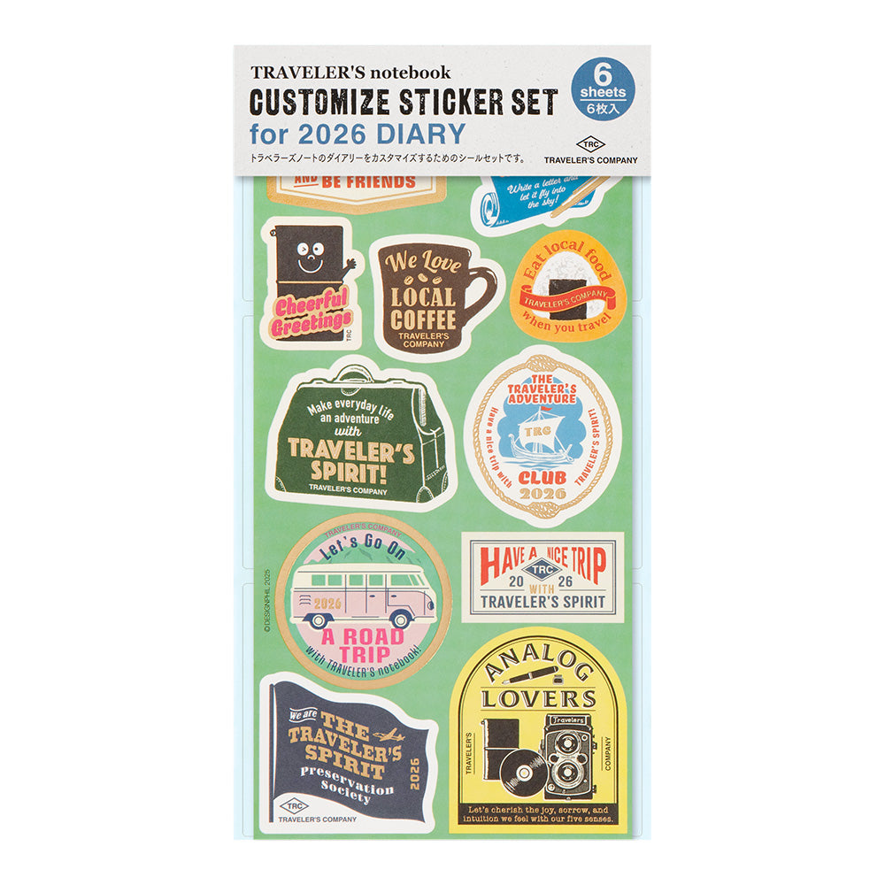 TRAVELER'S notebook - Diary 2026 Customized sticker set-Agenda-DutchMills