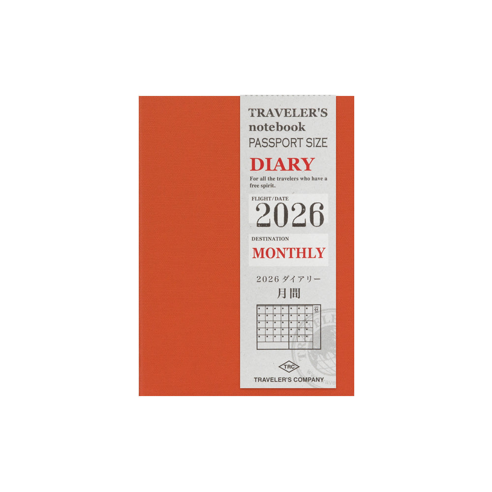 TRAVELER'S notebook - Diary 2026 Monthly Refill (Passport size)-Agenda-DutchMills