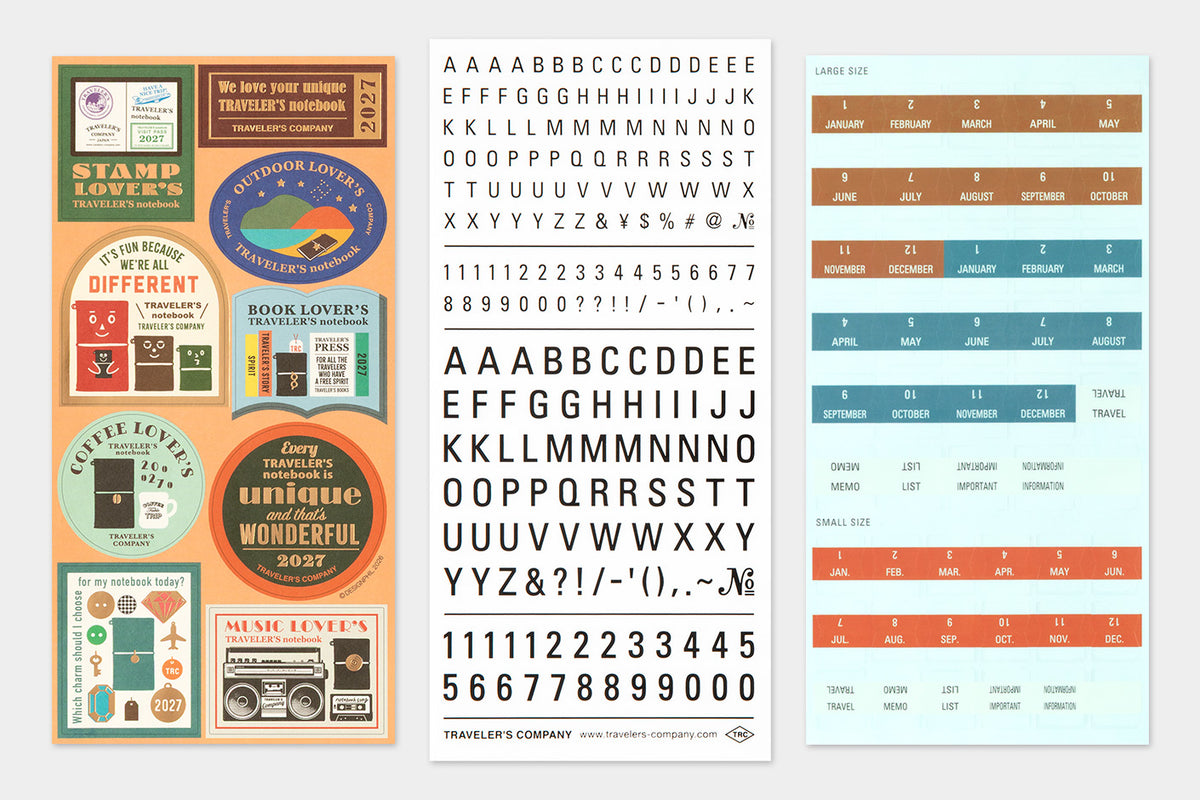 TRAVELER'S notebook - Diary 2027 Customized sticker set-Agenda-DutchMills
