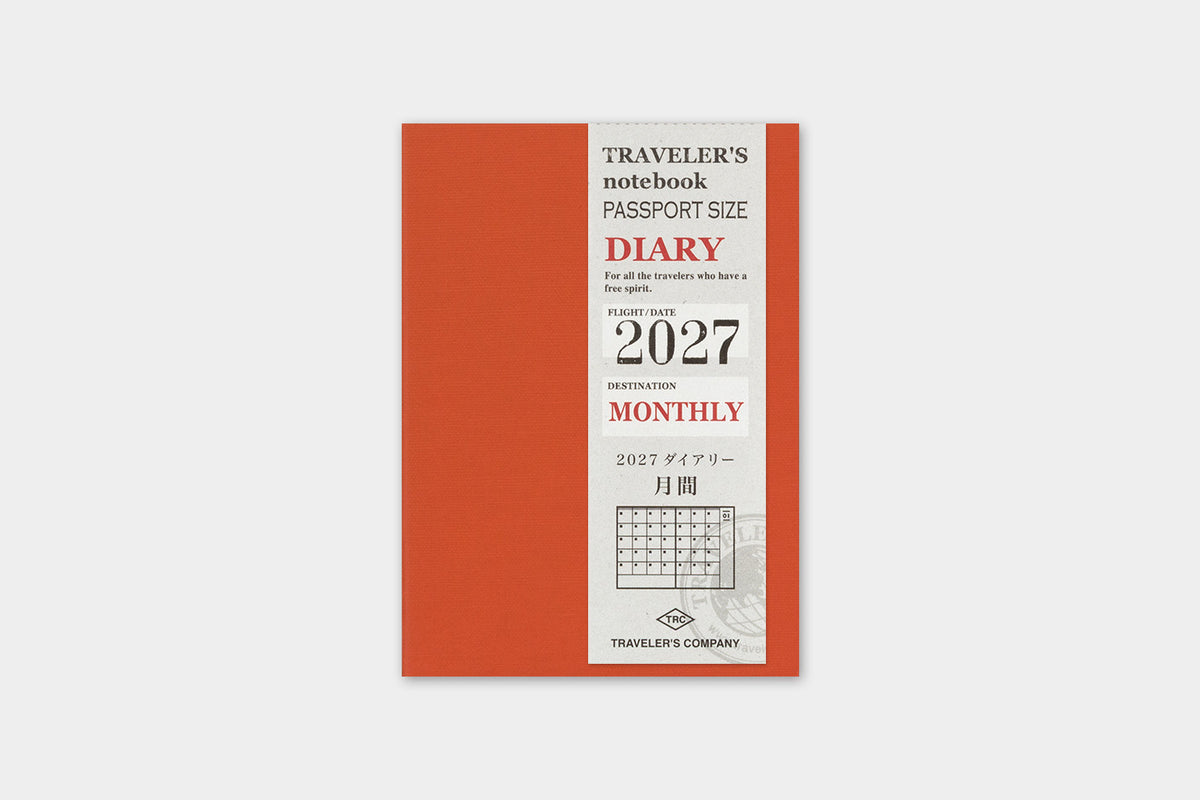 TRAVELER'S notebook - Diary 2027 Monthly Refill (Passport size)-Agenda-DutchMills