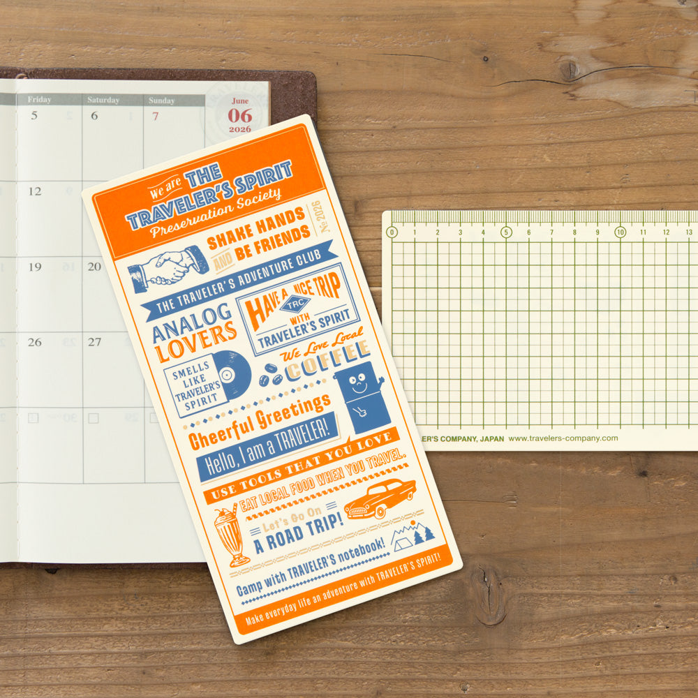 TRAVELER'S notebook - Underlay Plastic Sheet 2026-Agenda-DutchMills