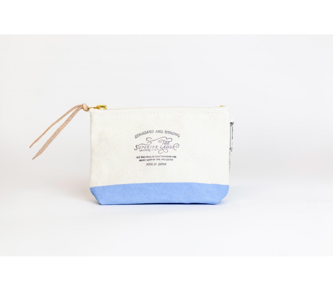 The Superior Labor - Cotton Canvas Pouch #01 - Light Blue-Etui-DutchMills
