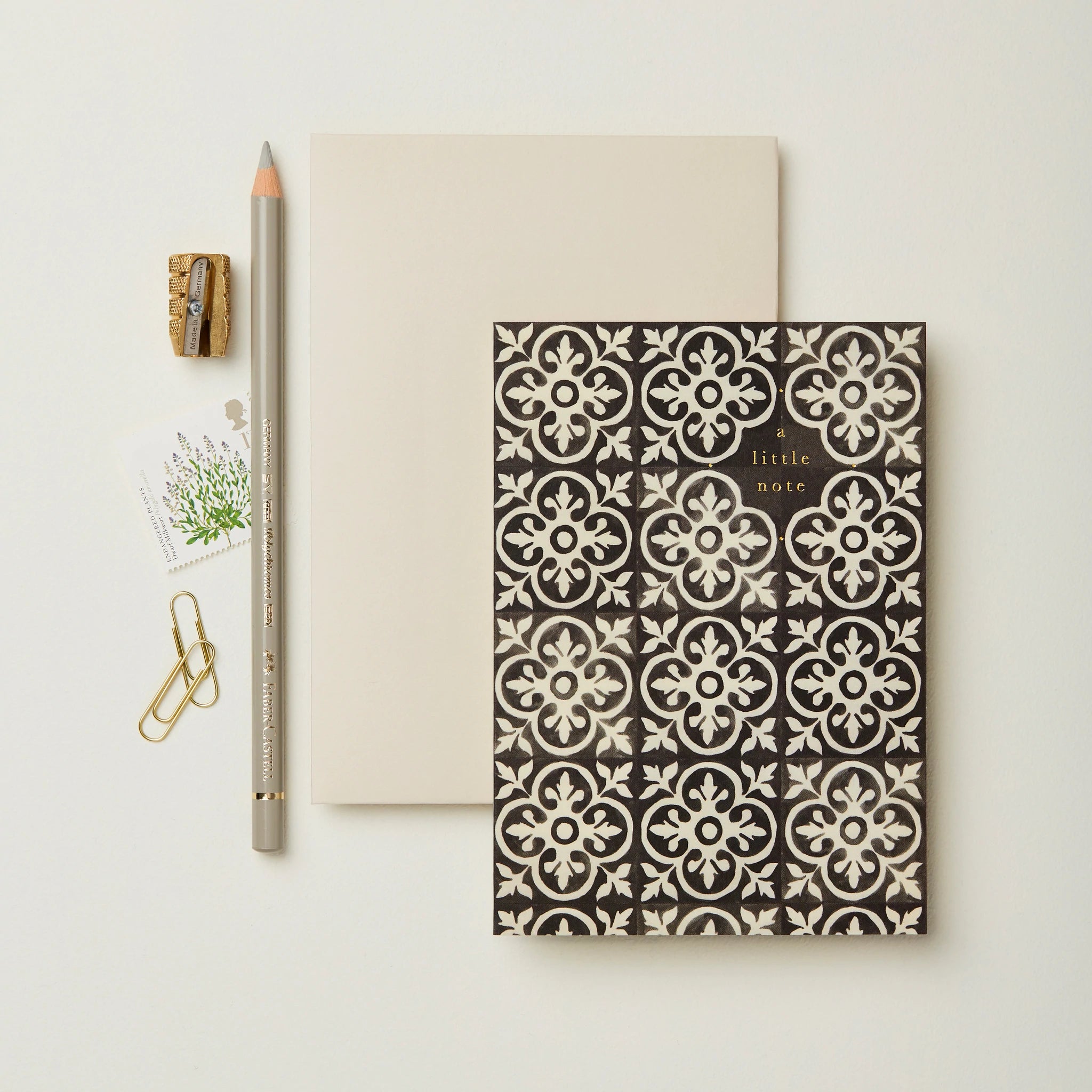 Wanderlust Paper Co. - Ebony Tiles 'A Little Note'-Kaart-DutchMills