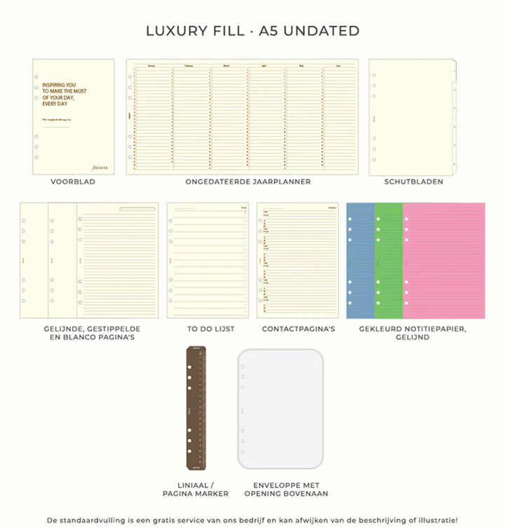 Filofax - A5 Leather Organiser - Lockwood - Garnet