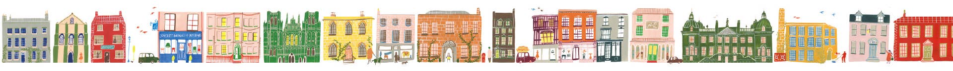 Washi Tape - Houses by Polly Fern / mt Artist MTPOLL02EZ-DutchMills