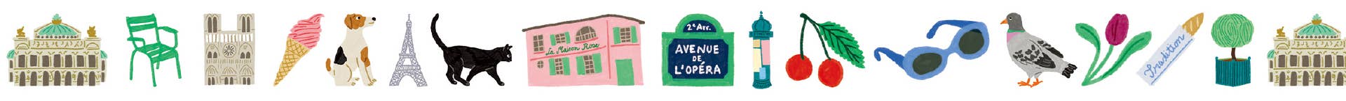 Washi Tape - Léa Maupetit / Paris MTLEAM01EZ-DutchMills