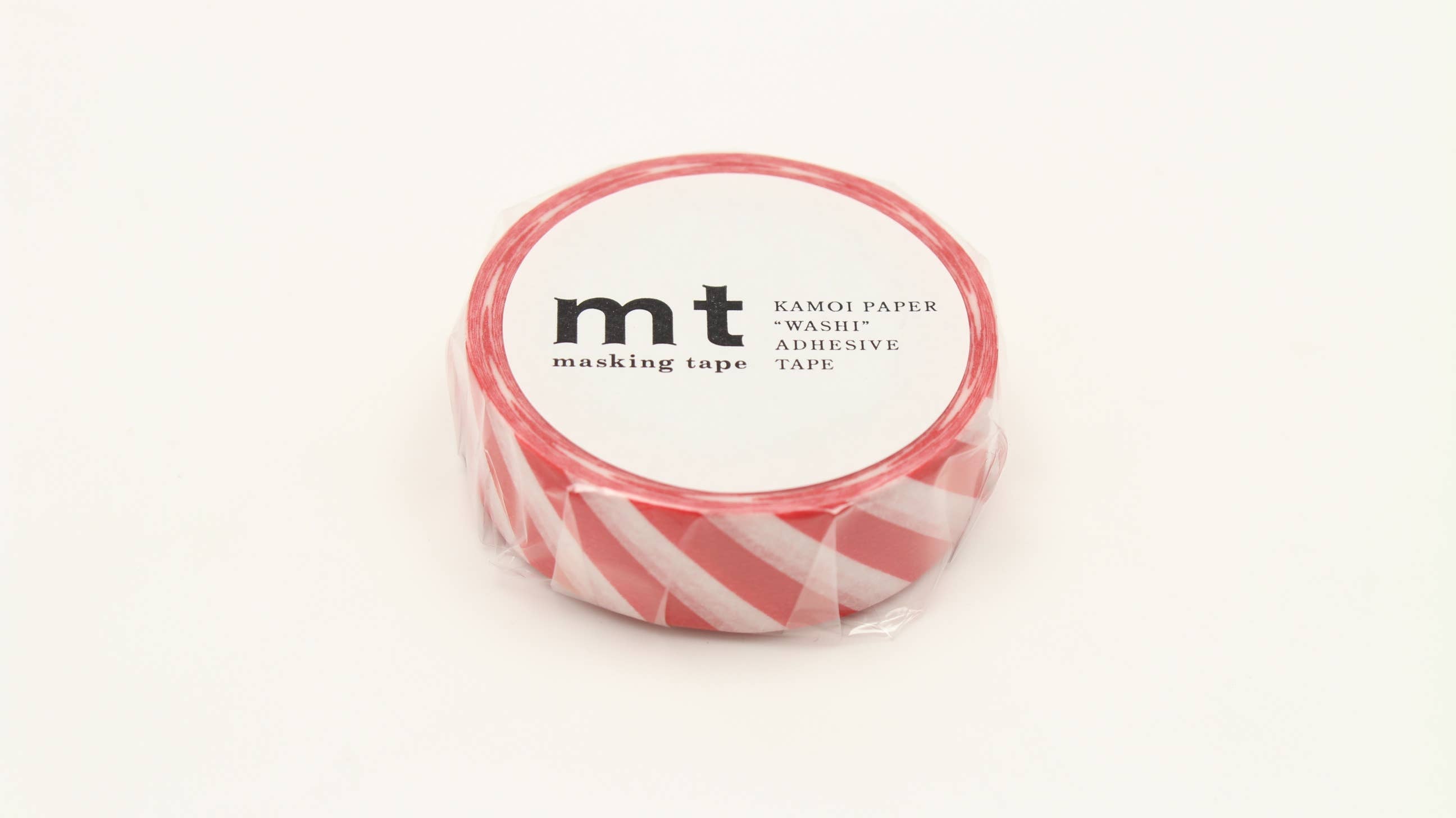 Washi Tape - white with red stripes mt basic MT01D371RZ-DutchMills