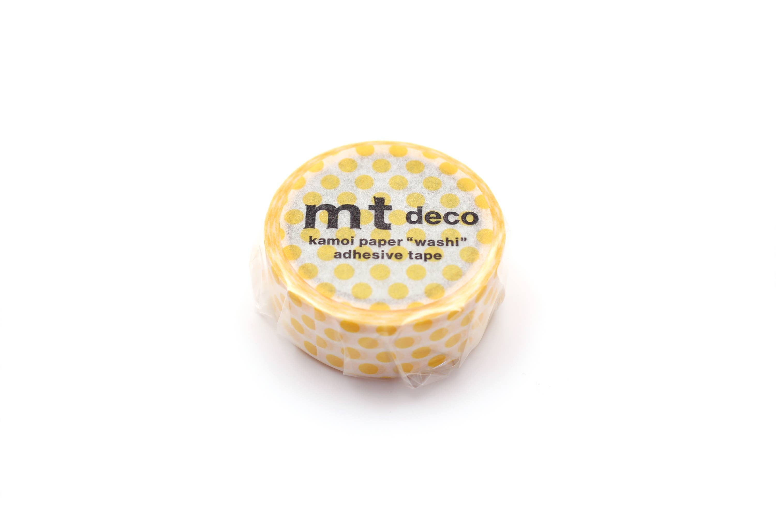 Washi Tape - white with yellow dots / mt basic MT1D580EZ-DutchMills