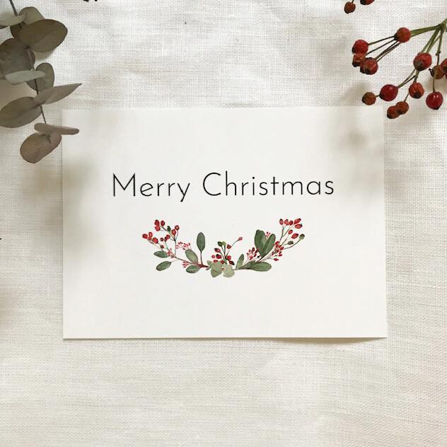 Caroline Vieira - Twigs & Rose Hips Christmas-Kaart-DutchMills