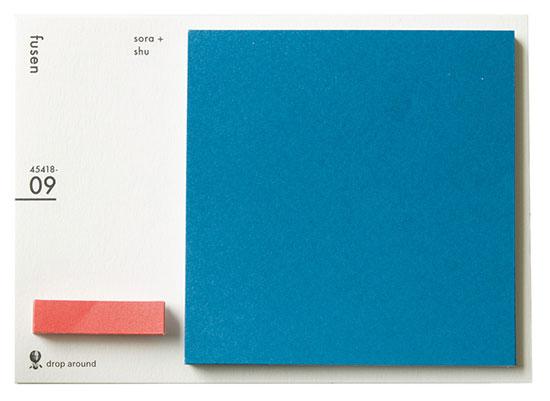 Classiky - Geometry Sticky Notes (Sky + Vermilion)-Sticky Notes-DutchMills