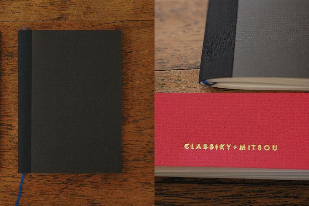Classiky - Thread Stitching Notebook Plain (Black)-Notitieboek-DutchMills