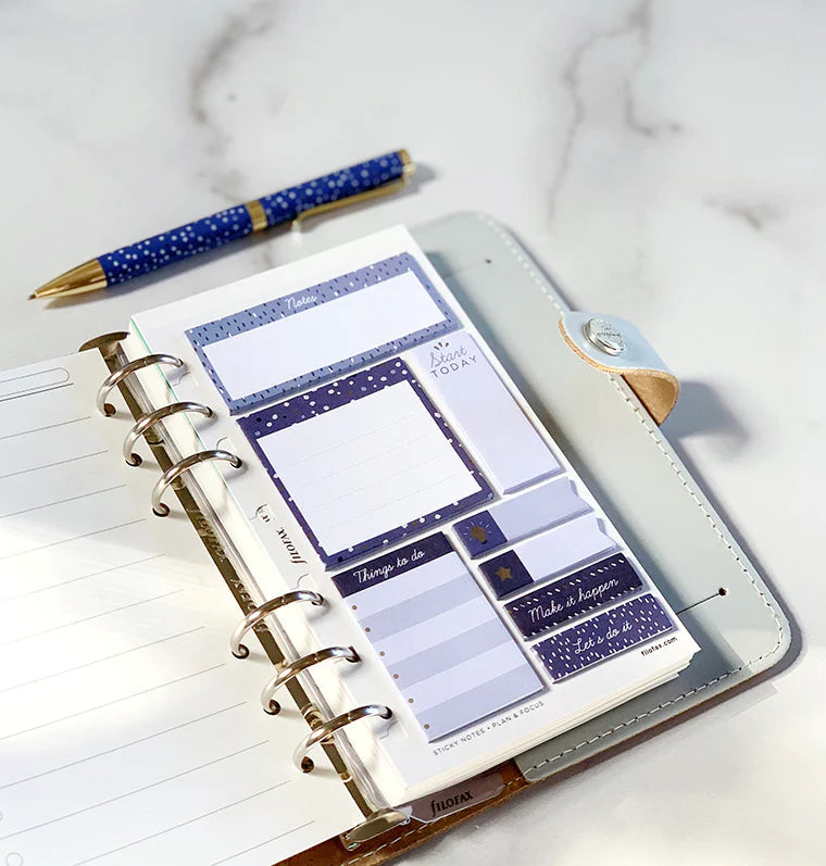 Filofax - Indigo Sticky Notes-Sticky Notes-DutchMills