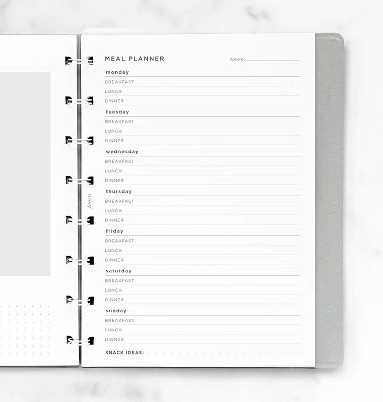 Filofax - Minimal Meal Planner - A5 Notebook Refill-Refill Notebook-DutchMills