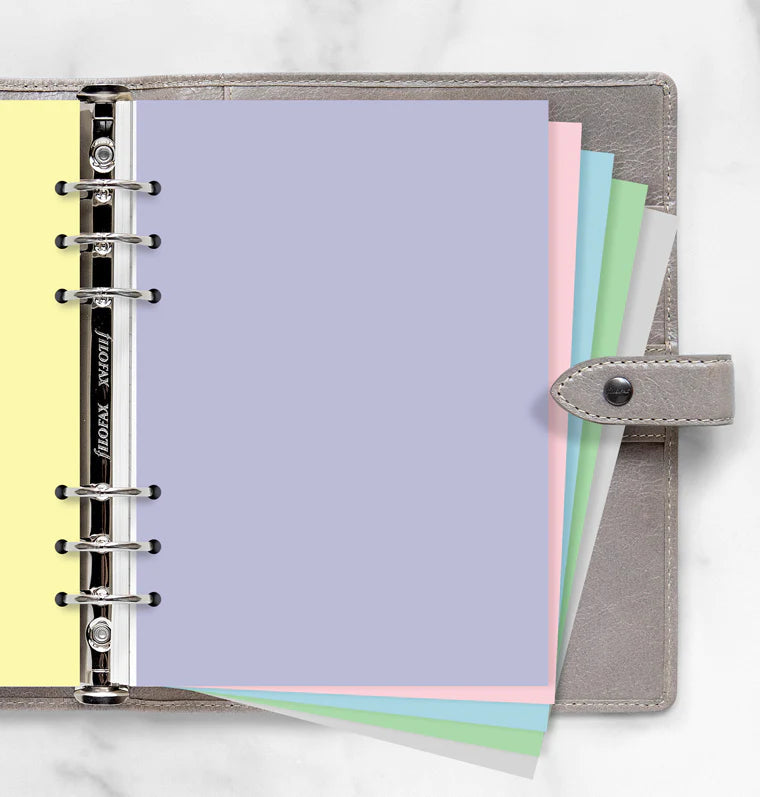 Filofax - Plain Paper - Pastels - A5 Organiser Refill-Refill Organiser-DutchMills