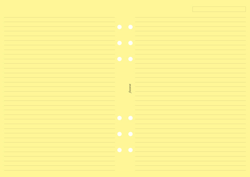 Filofax - Ruled Notepaper Yellow - A5 Organiser Refill-Refill Organiser-DutchMills