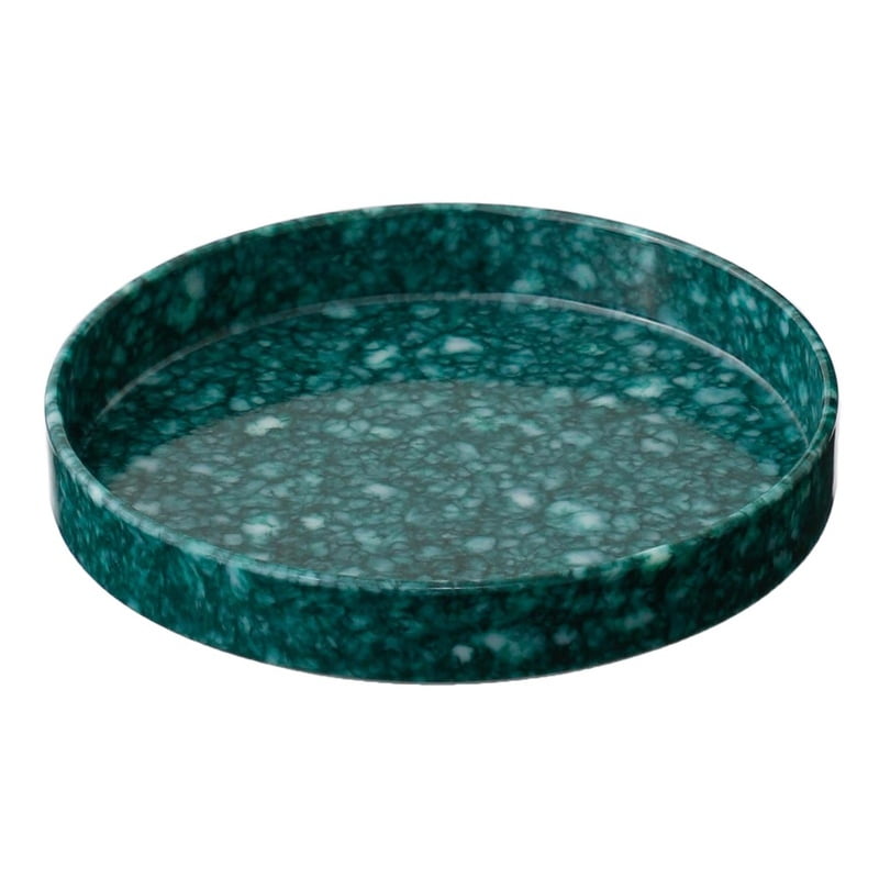 Hightide - Marbled Melamime Circle Desk Tray - Dark Green-Bakje-DutchMills