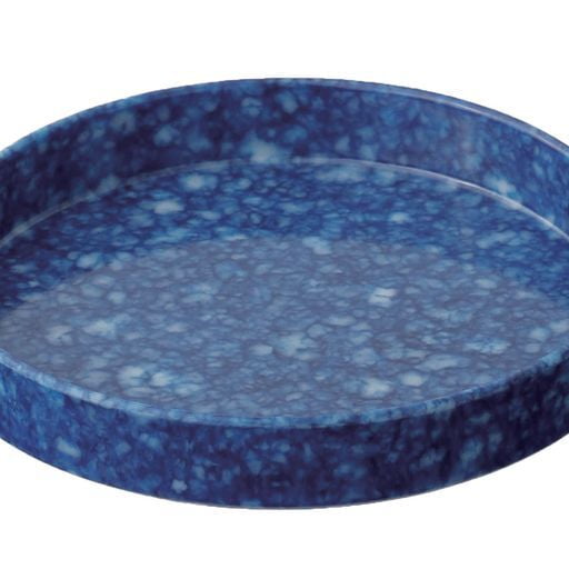 Hightide - Marbled Melamime Circle Desk Tray - Navy-Bakje-DutchMills