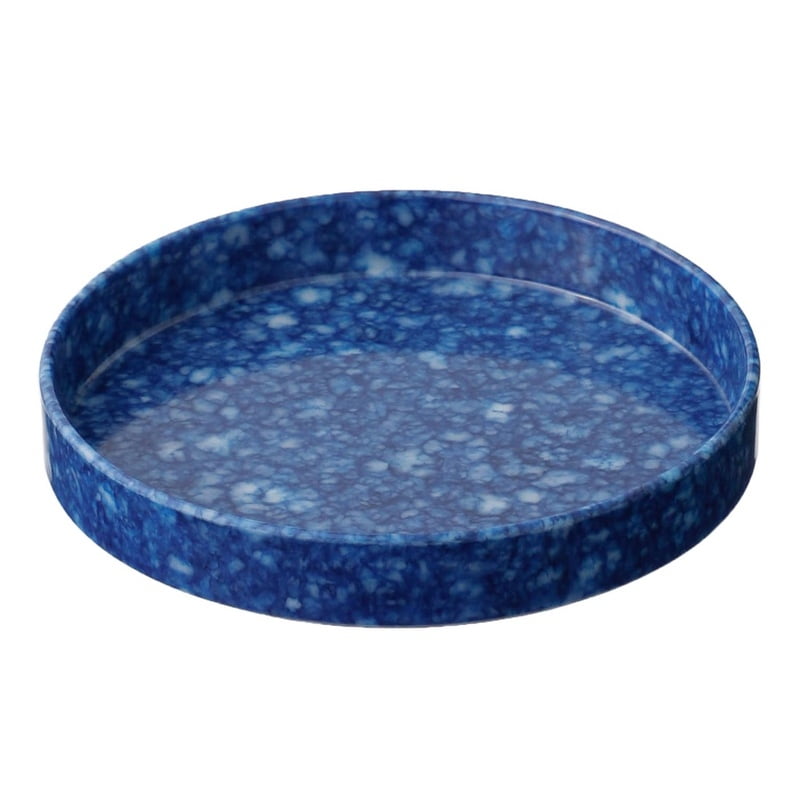 Hightide - Marbled Melamime Circle Desk Tray - Navy-Bakje-DutchMills