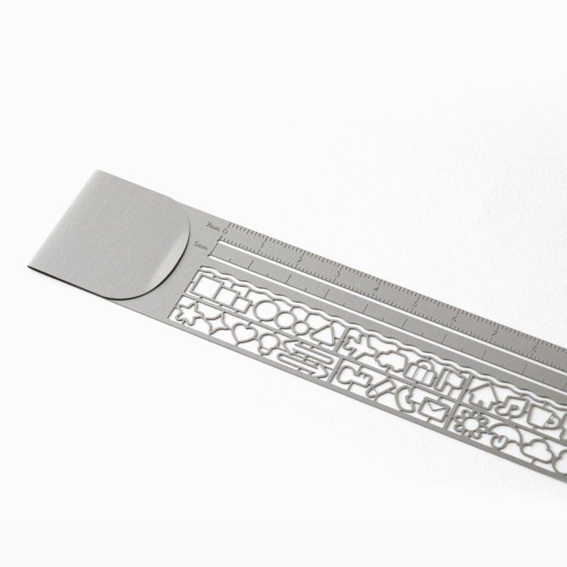 Midori - Clip Ruler Silver-Liniaal-DutchMills