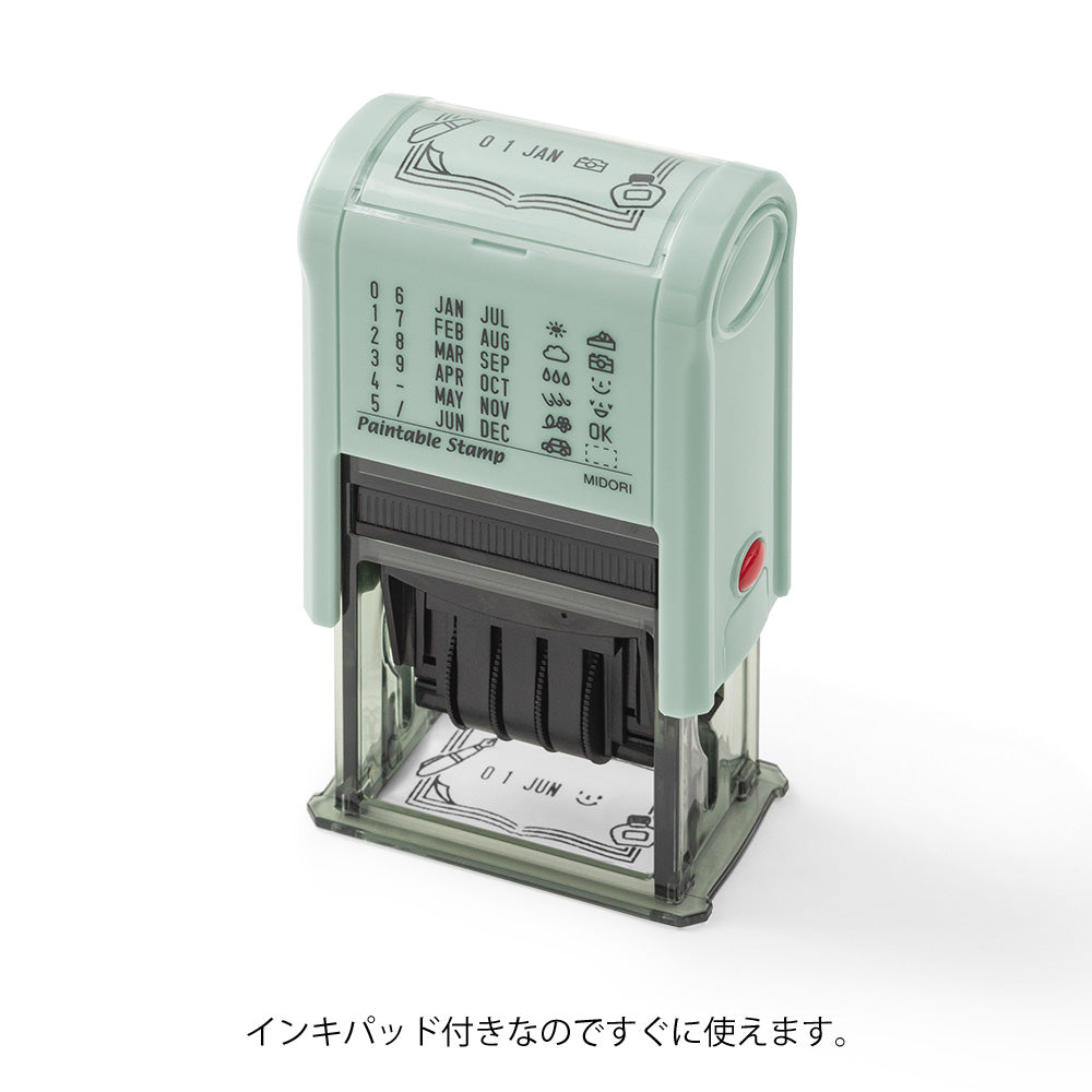 Midori - Paintable Rotating Date Stamp - Stationery-Stempel-DutchMills