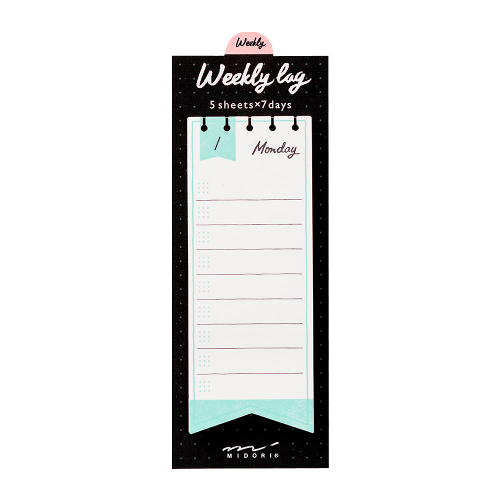 Midori - Sticky Notes Weekly Log Ribbon-Sticky Notes-DutchMills