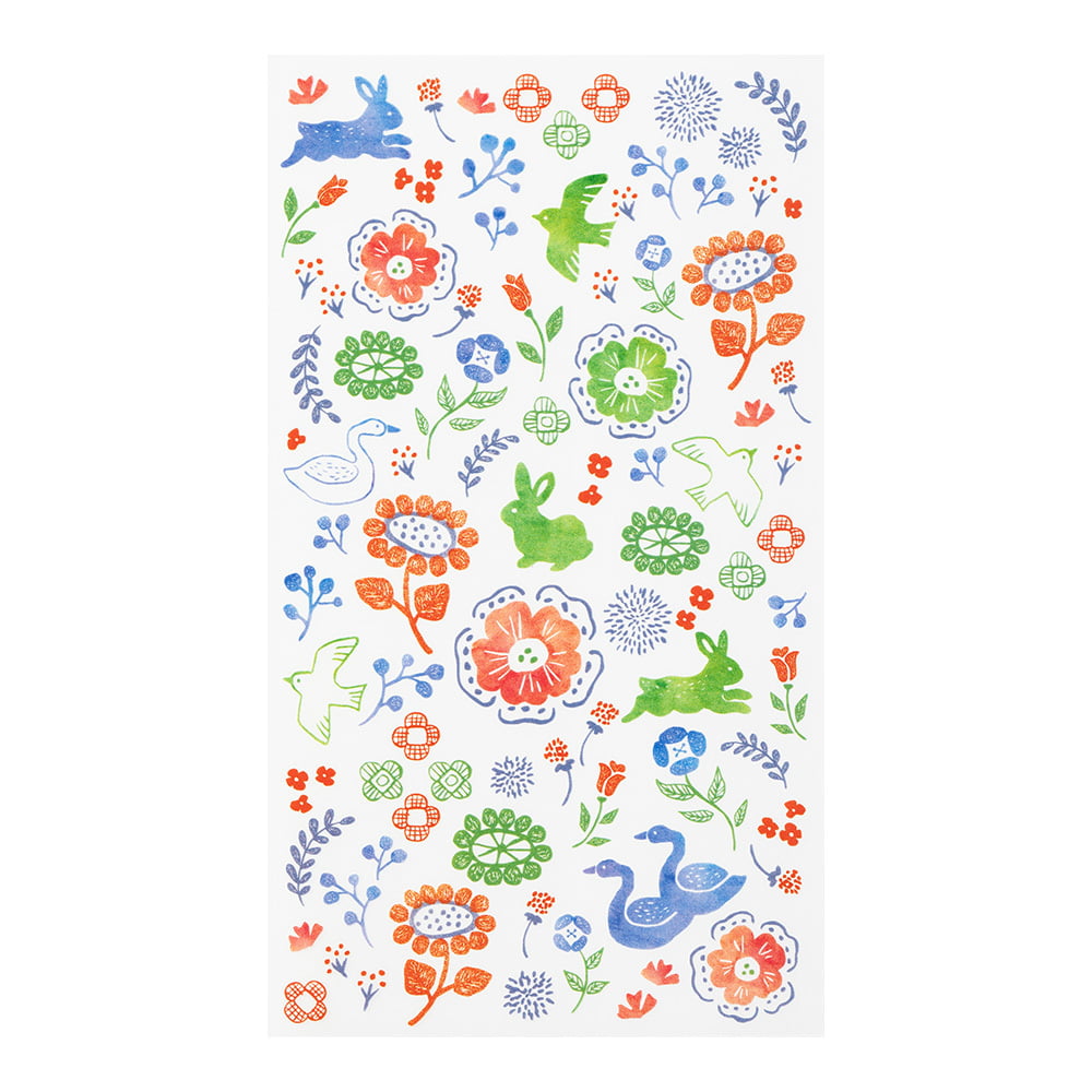 Midori - Transparant stickers - Scandinavian Textile Patterns-Sticker-DutchMills