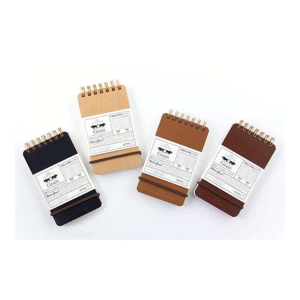 Midori - WM Grain Notepad Dark Brown-Notitieblok-DutchMills