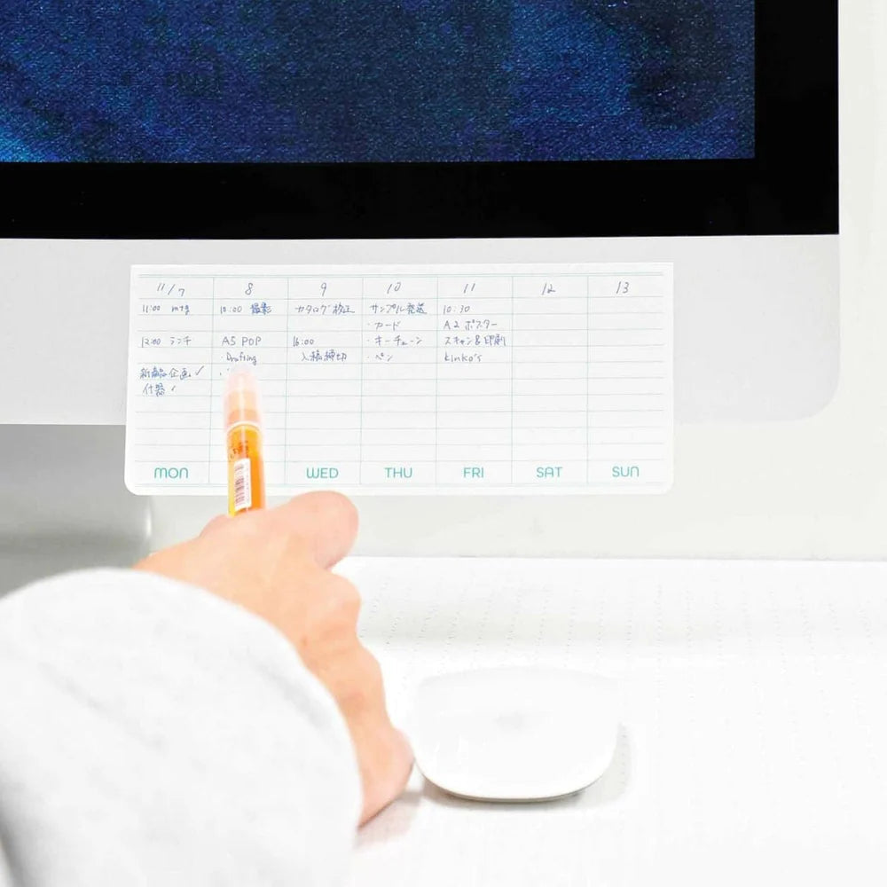 Penco - Sticky Memo Pad Weekly - White-Memopad-DutchMills