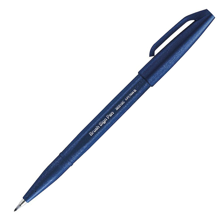 Pentel - Brush Sign Pen SES15C-CAX - Donkerblauw (Blue Black)-Stift-DutchMills